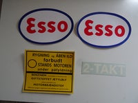 Andre samleobjekter, Esso,2 takt klistermærker nye til