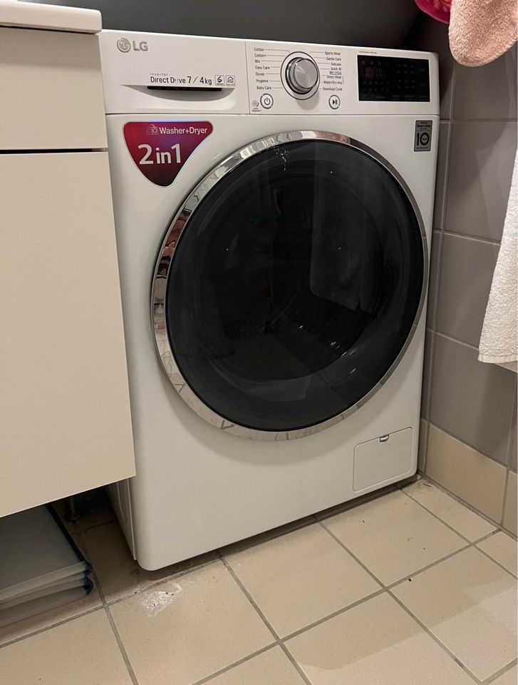 LG vaskemaskine, vaske/tørremaskine, energiklasse B