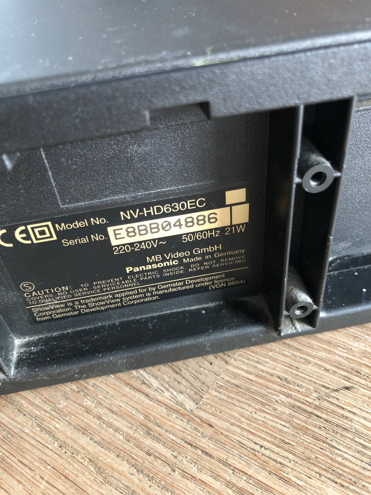 VHS videomaskine, Panasonic, NV-HD630EC