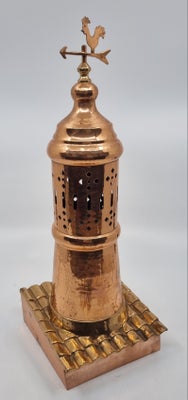 Andre samleobjekter, Kobber skorsten miniature 38 cm, 38 cm miniature kobber skorsten model
