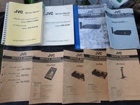 En samling JVC service manuel VHS video og diverse, JVC, God