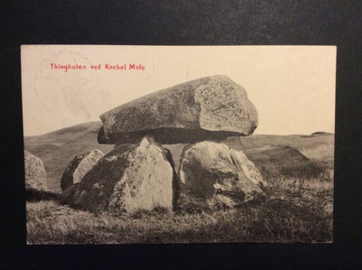 Postkort, Knebel Mols, Gravhøj Tinghulen - sendt fra Ebeltoft