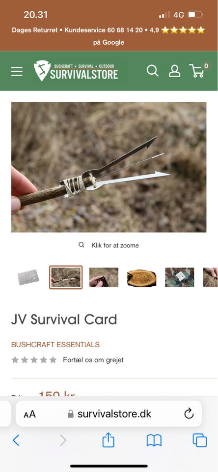 JV Survival Card Bushcraft Essentials