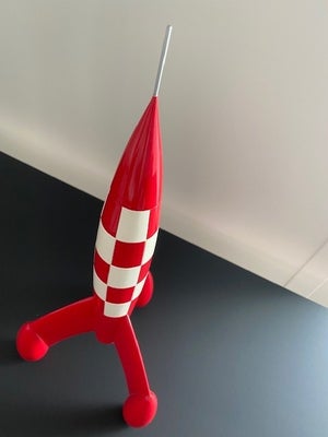 Andre samleobjekter, Måneraket Tintin, Unik Tintin Måneraket - Moulinsart Rocket - 42 cm høj, med an