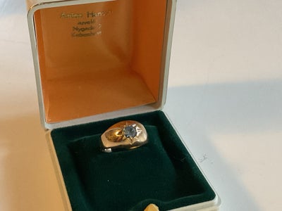 Fingerring, guld, 14 karat 585 vintage ring. Str 53