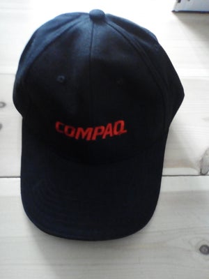 Cap, RETRO/ubrugt...COMPAQ - vintage cap - NY, str. kan indstilles bagpå, sort med rød skrift, HAR 6