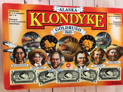 Alaska Klondyke Goldrush, brætspil, Alaska Klondyke GoldRush 1849
Brætspil fra Alga
Optalt og komple