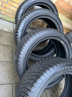 Vinterdæk, Firestone, 215 / 50 / R18, 4 x 7,55mm mønster, 4 stk. løse vinterdæk, FIRESTONE, winterha