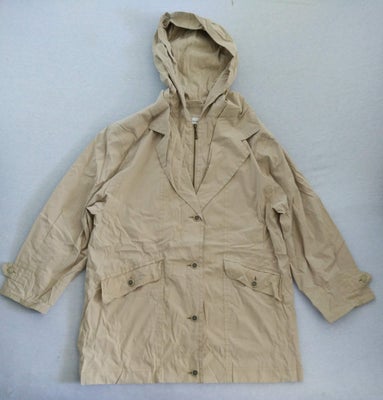 Trenchcoat, str. 42, H&M,  Næsten som ny, Brugt meget lidt

Fin jakke med lynlås, knapper og hætte


