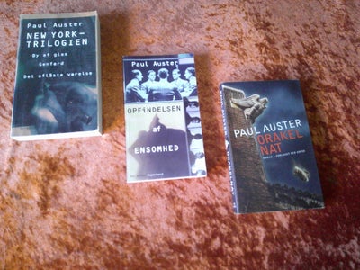 Moon Palace m.fl., Paul Auster, genre: roman, 

FOTO 1:

* New York-trilogien
Paperback, 422 sider
P