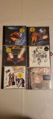 ZZ Top: Afterburner, rock, 20 kr stk. God stand.

Afterburner
Recycler
Eliminator 
Antenna 
Greatest