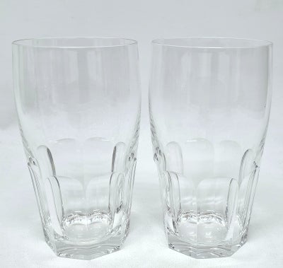 Glas, Vandglas / ølglas, Holmegaard / Val Saint Lambert, 2 super fine store vandglas / ølglas fra kr