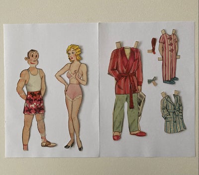 Påklædningsdukker, Gamle amerikanske påklædningsdukker - Blondie fra en Cut-out book. Blondie i ok s