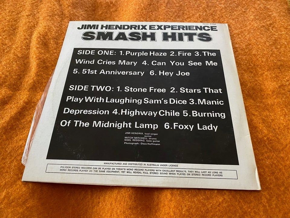 LP, JIMI HENDRIX, Smash Hits…Australien