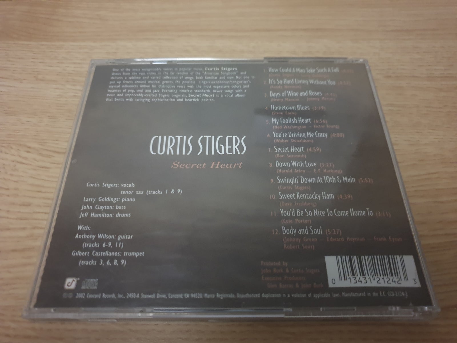 Curtis Stigers: Secret Heart (med original autograf),