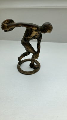 Samlefigurer, Bronze figur, Diskoskaster i bronze. Mål: 16 cm høj. 12 cm bred. Vægt: 782 g.sender ge