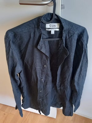 Blazer, COS, str. Medium,  Black,  100% Hemp,  God men brugt, Button-up shirt/skjorte in great condi