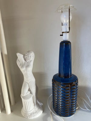 Anden bordlampe, Kæmpe Søholm bordlampe, Absolut fejlfri og velfungerende koboltblå Søholm bordlampe