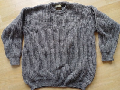 Sweater, Malhurst mill-Pure Jacob Woll, str. 44, Grå, God kvalitet uld, God men brugt, Vintage varm 