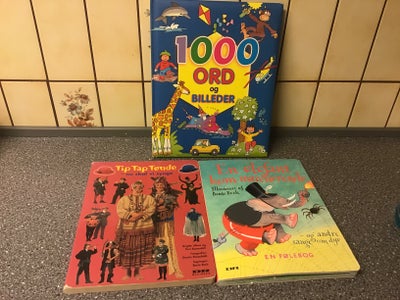 Bøger, 3 stk. Ældre Store Bøger Børne bøger Bog, DR multimedie, Gaveide : Stor Børnebog 1000 ord og 