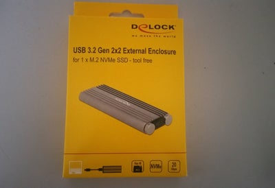 Delock M.2/USB-C, ekstern, 0 GB, Delock kabinet til M.2 NVMe SD Harddisk - USB-C.

Den har aldrig væ