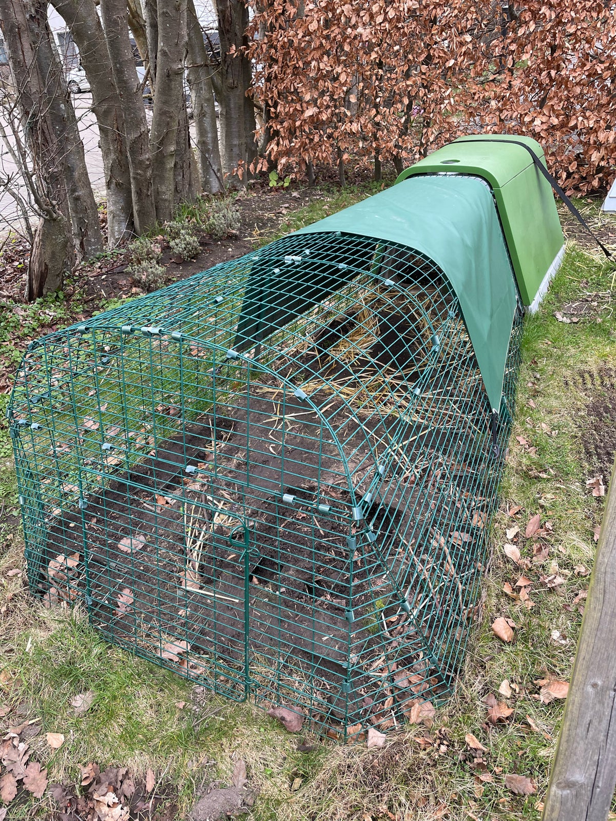 Omlet eglu kaninbur med løbegård, b: 126 d: 240 h: 80