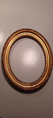 Guldramme, Lille fin gammel oval guldramme som kan anvendes til eks.  spejl  eller som billedramme. 