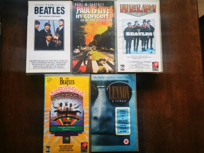 Musikfilm, The Beatles vhs, 5 stk The Beatles VHS

Kommer fra hjem med røg

200kr for alle 5

Kan af