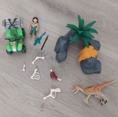 Playmobil, Dinosaurus, Playmobil med Deinonychus og quad-bike.

Pris ide: 60kr +porto. 
> Fra dyre o