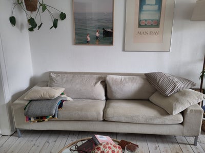 Sofa, bomuld, 3 pers., Dejlig beige sofa sælges fordi vi flytter til større lejlighed og skal have h