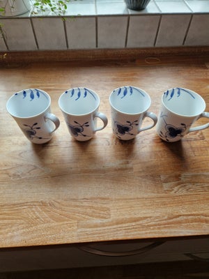 Porcelæn, Krus, Royal Copenhagen, 4 krus i blå Mega Musel, 33 cl
Ingen fejl eller skår.
Ny pris 2 st