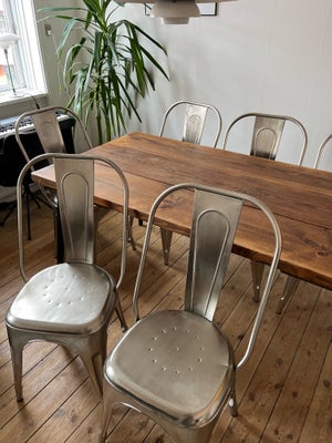 Spisebordsstol, Metal, 6 stk. spisebordsstole i metal. Tolix inspireret. Rustikke og flotte. 

1000 