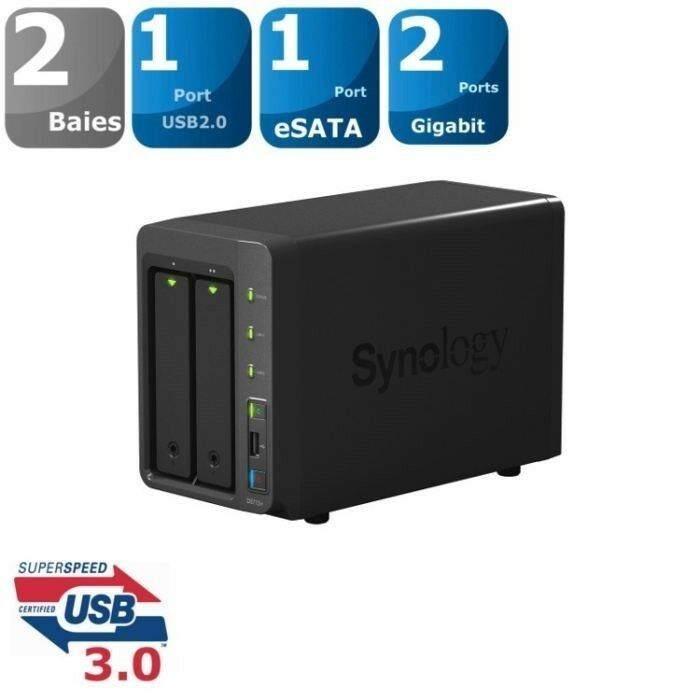 NAS Synology DS214+ Max 12 TB, ekstern, 12000 GB