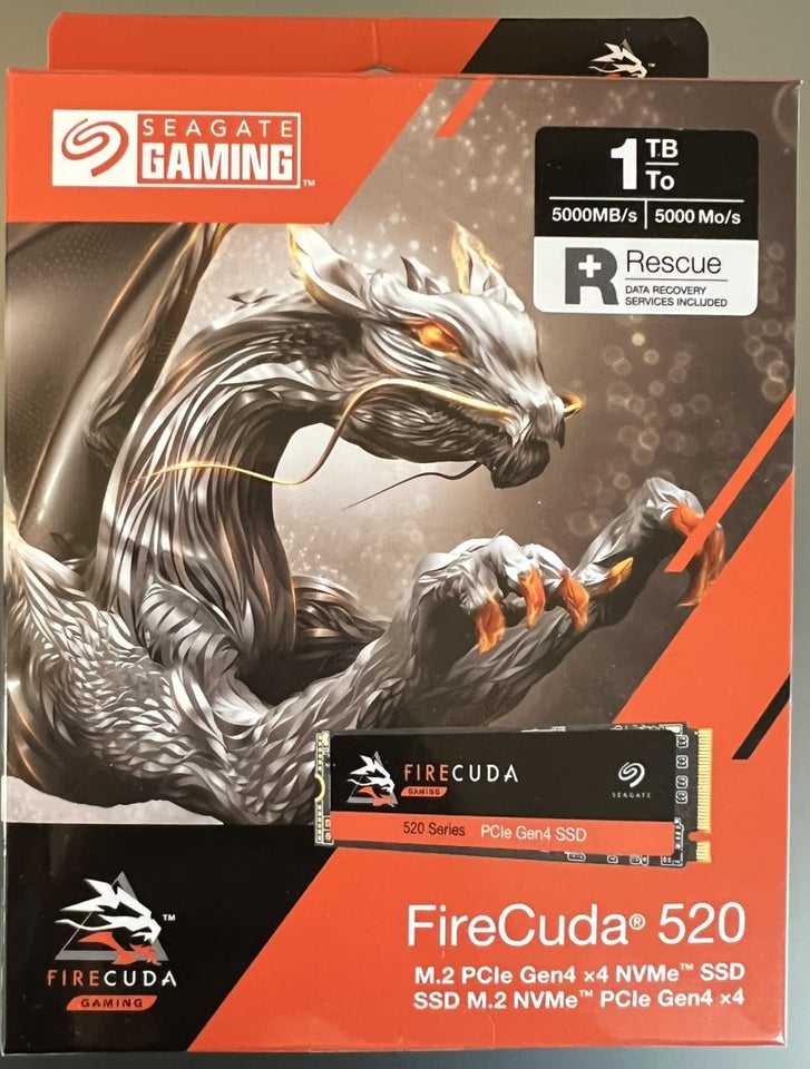 SOLGT Seagate FireCuda, 1000 GB, Perfekt