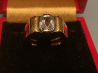 Fingerring, guld, Berhard Hertz, 14 karat guld med sten . Vintage ring 