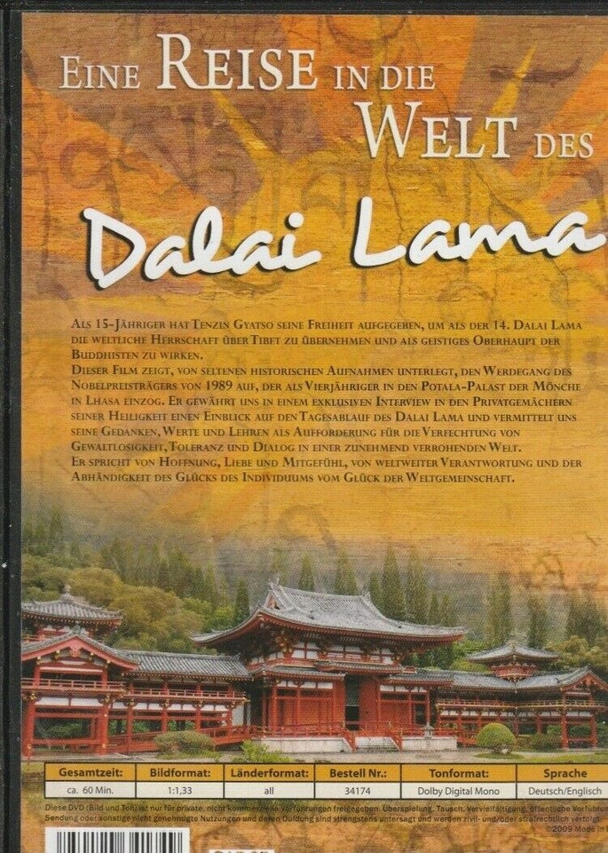 Eine reise in die welt des Dalai Lama, DVD, dokumentar