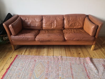 Sofa, læder, 3 pers. , Erik Jørgensen, Original Erik Jørgensen 3-pers. sofa fra 1980'erne sælges. Pr