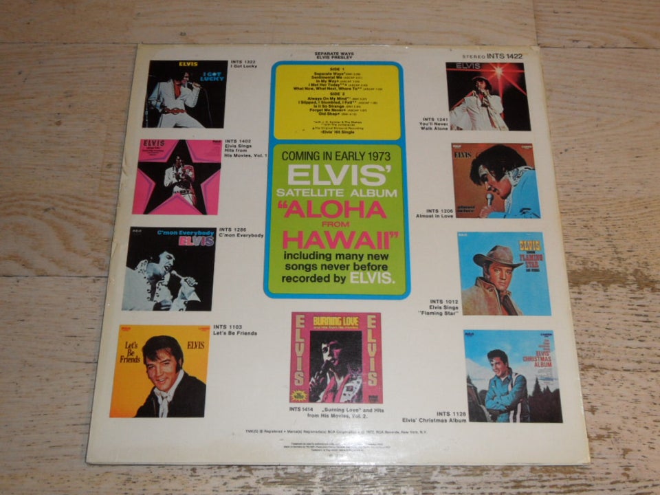 LP, ELVIS, SEPARATE WAYS