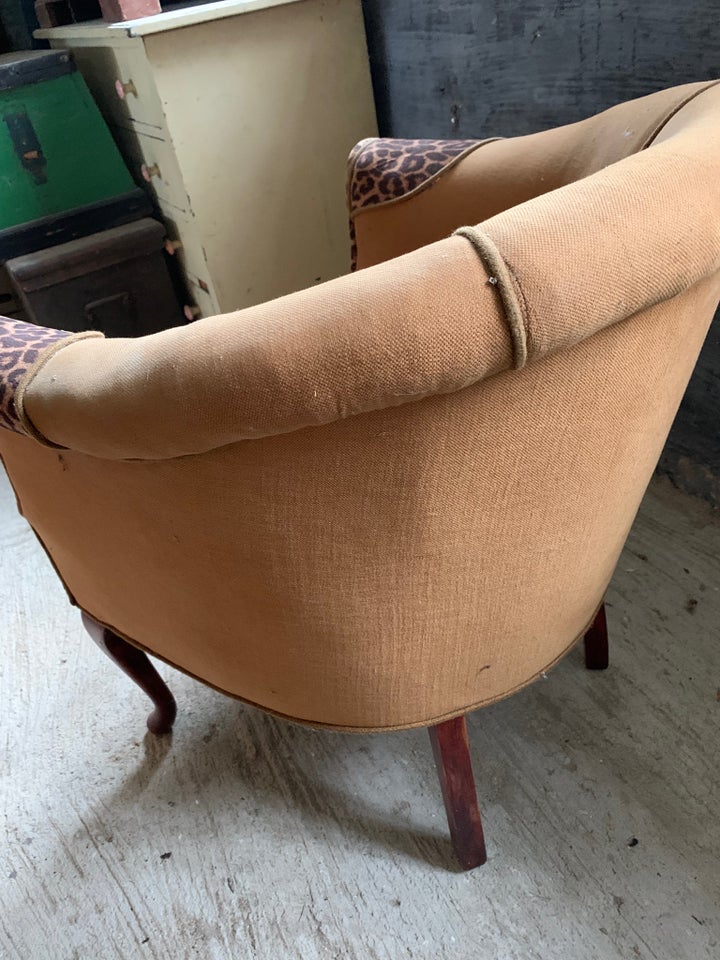 Loungestol, velour, Vintage