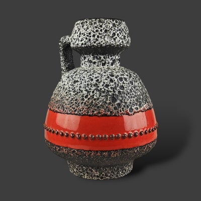 Keramik, W Germany West Germany Vase, Schlossberg Keramik (1946-1975) model 64/25. Fascinerende fat-