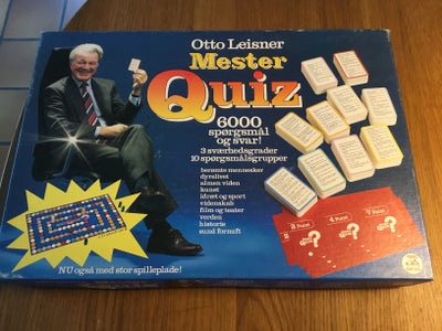 Otto Leisner Mester Quiz, brætspil, Med spilleplade
Komplet