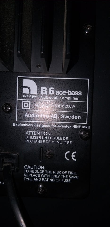 Højttaler, Audio Pro, ace bass avantek nine mk 2