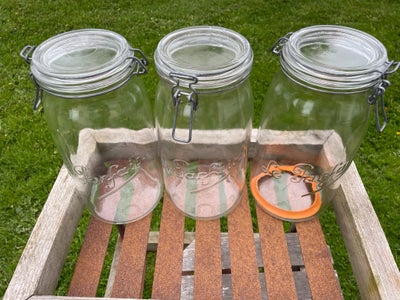 Glas, Sylteglas med patentlukning, La Parfait, Sylteglas med patentlukning. De rummer 3 liter. Mrk L