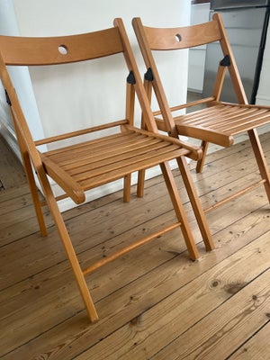 Andet, Ikea, Gør et kup! 2 smukke klapstole i træ fra Ikea. Model Terje. Lige til at bruge til somme