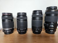 Teleobjektiver, Canon, 55-250mm og 70-300mm