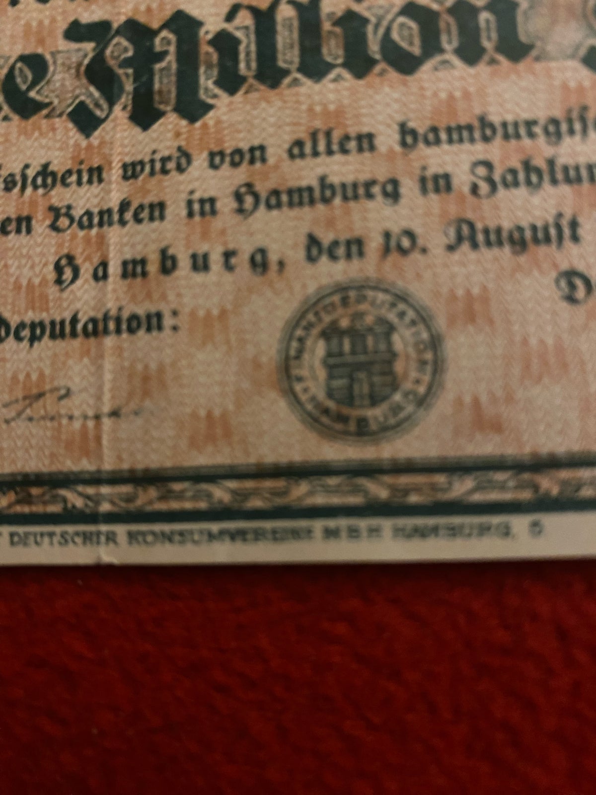 Vesteuropa, sedler, 1923