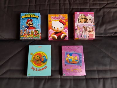DVD, andet, 5 pakker med dvd film

Mary-kate and Ashley Olsen 30,-
The super Mario Bros super show 3