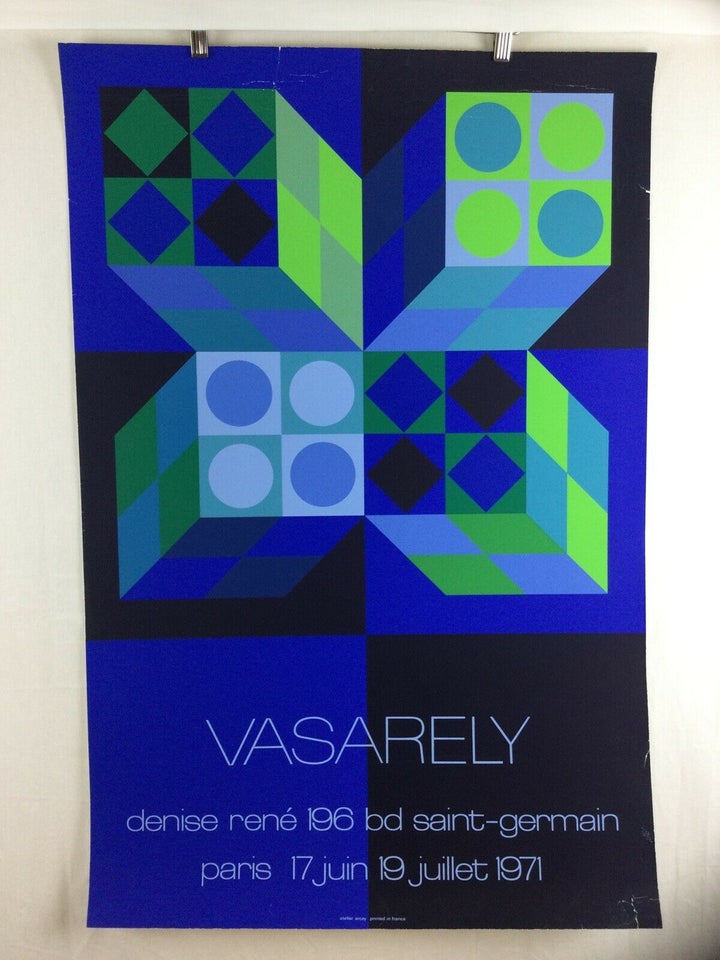 Kunst Plakat, Vasarely Multiples, b: 62 h: 94