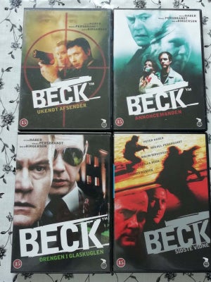 Beck Serie 24 film ialt, DVD, TV-serier, 24 stk Beck film med den svenske skuespiller i hovedrollen.