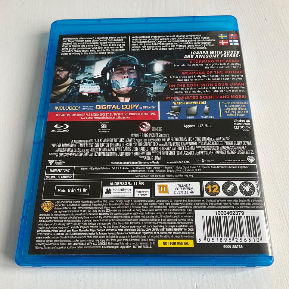 Edge Of Tomorrow, Blu-ray, action